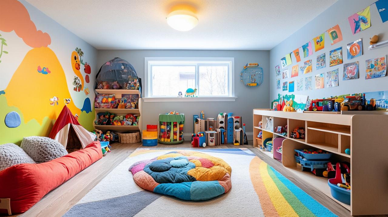 Comment aménager une cave en salle de jeux pour enfants avec des solutions de rangement optimales ?